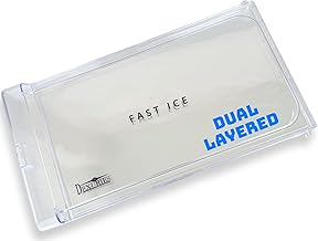 Glossy Crystal Clear Dual Layered Freezer Door ICE Cooling for Whirlpool Direct Cool Single Door Fridge/Refrigerator (Round Lock) Match Size & Shape (Whirlpool Gen-Y Size 36CM X 18.8CM)