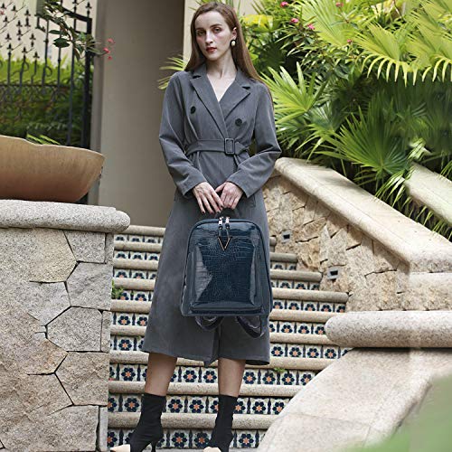 Backpack Purses For Women Angelkiss Ladies Fashion Pu Leather Backpack Anti Theft Shoulder Handbags (D.blue) #TOP6