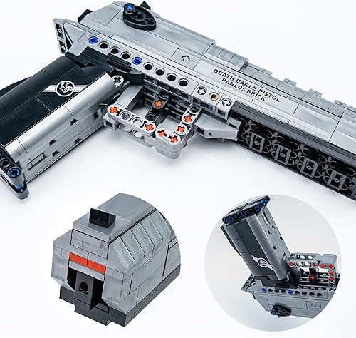 Miniatura 2 de Uvini Kit de bloques de construcción, juegos de juguetes de bloques de construcción, juguete de disparo de simulación 1:1, modelo de arma mecánica,