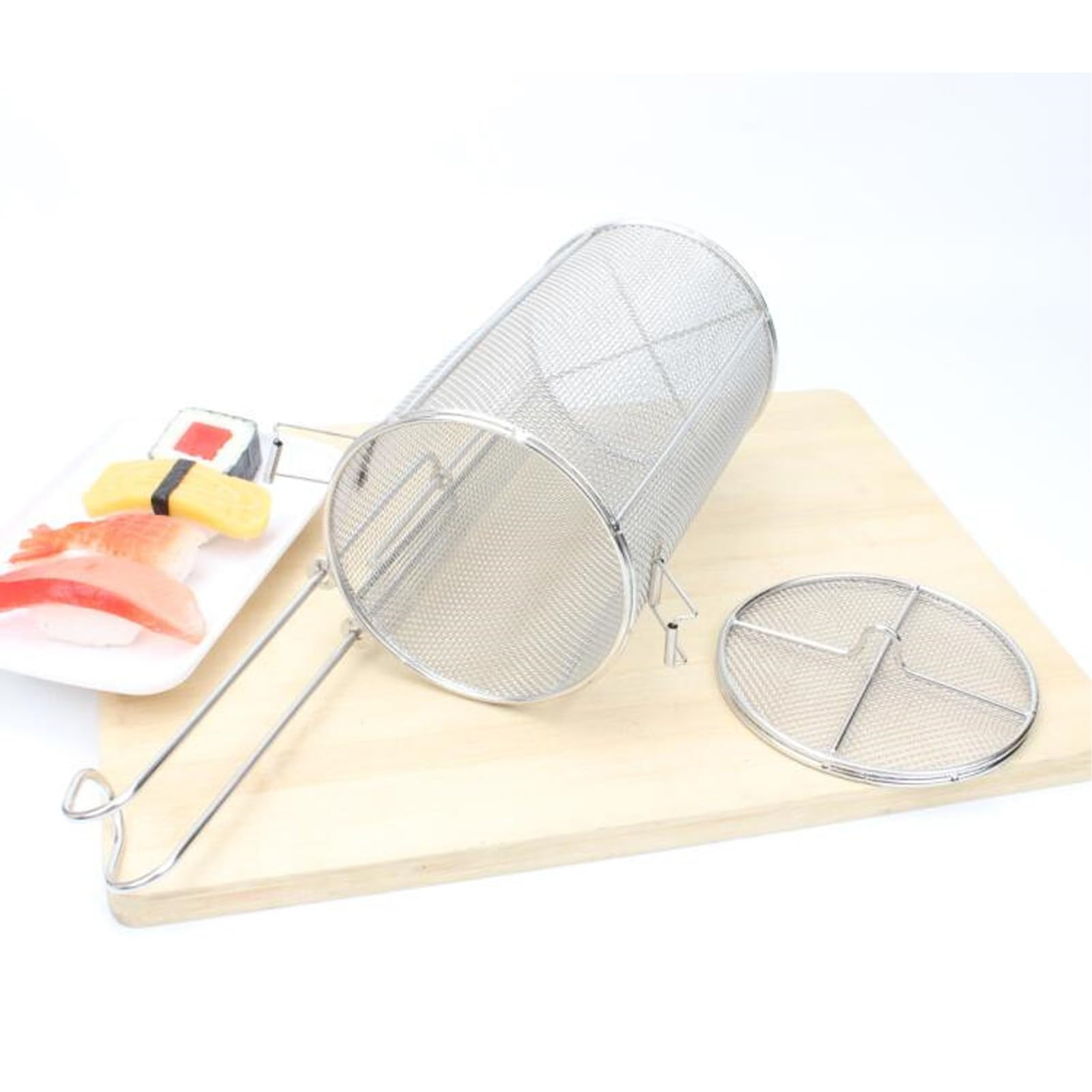 Gewürzsieb aus Edelstahl, Gewürzfilter mit Griff, Suppenkorb mit Großem Fassungsvermögen, Suppengewürz-Trennkorb, Geeignet Zum Kochen, 13 X 26 X 21 Cm