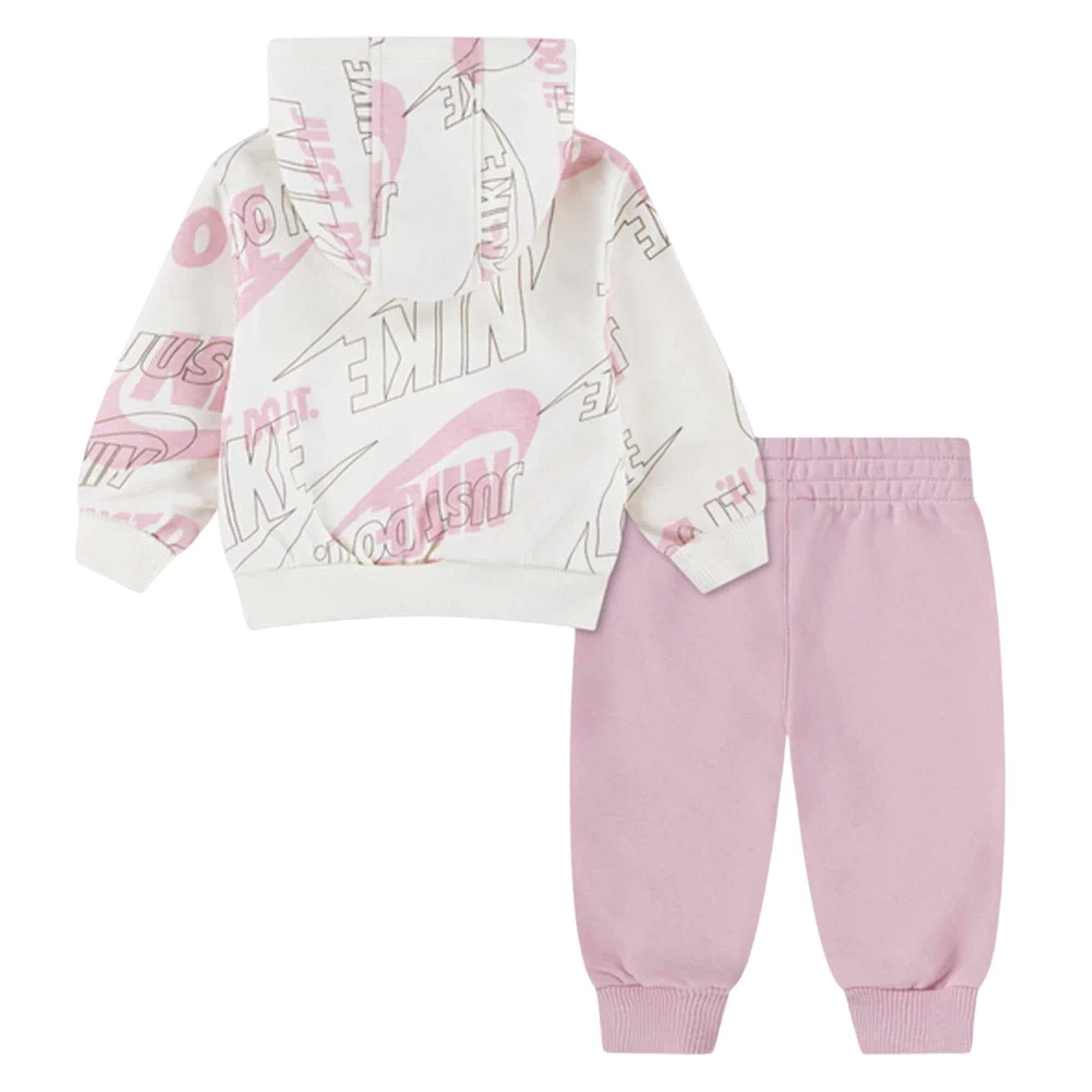NIKE Combinaison de bébé avec capuche Weight Light Rose