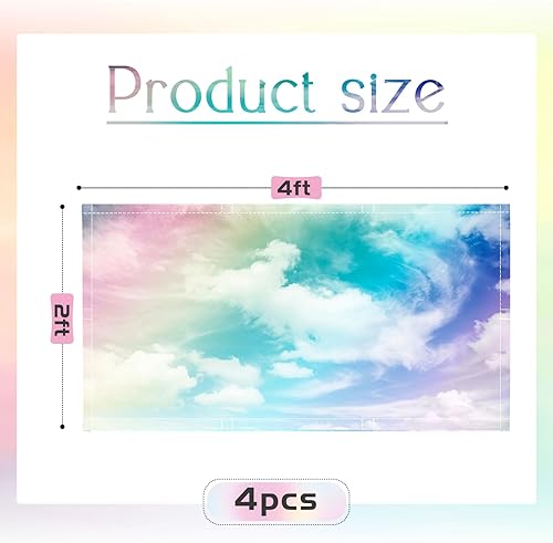 Miniatura 8 de Hortsun 4 cubiertas de luz fluorescente de 4 x 2 pies para luces de techo, aula, oficina, filtros de luz magnéticos, difusores de luz para reducir