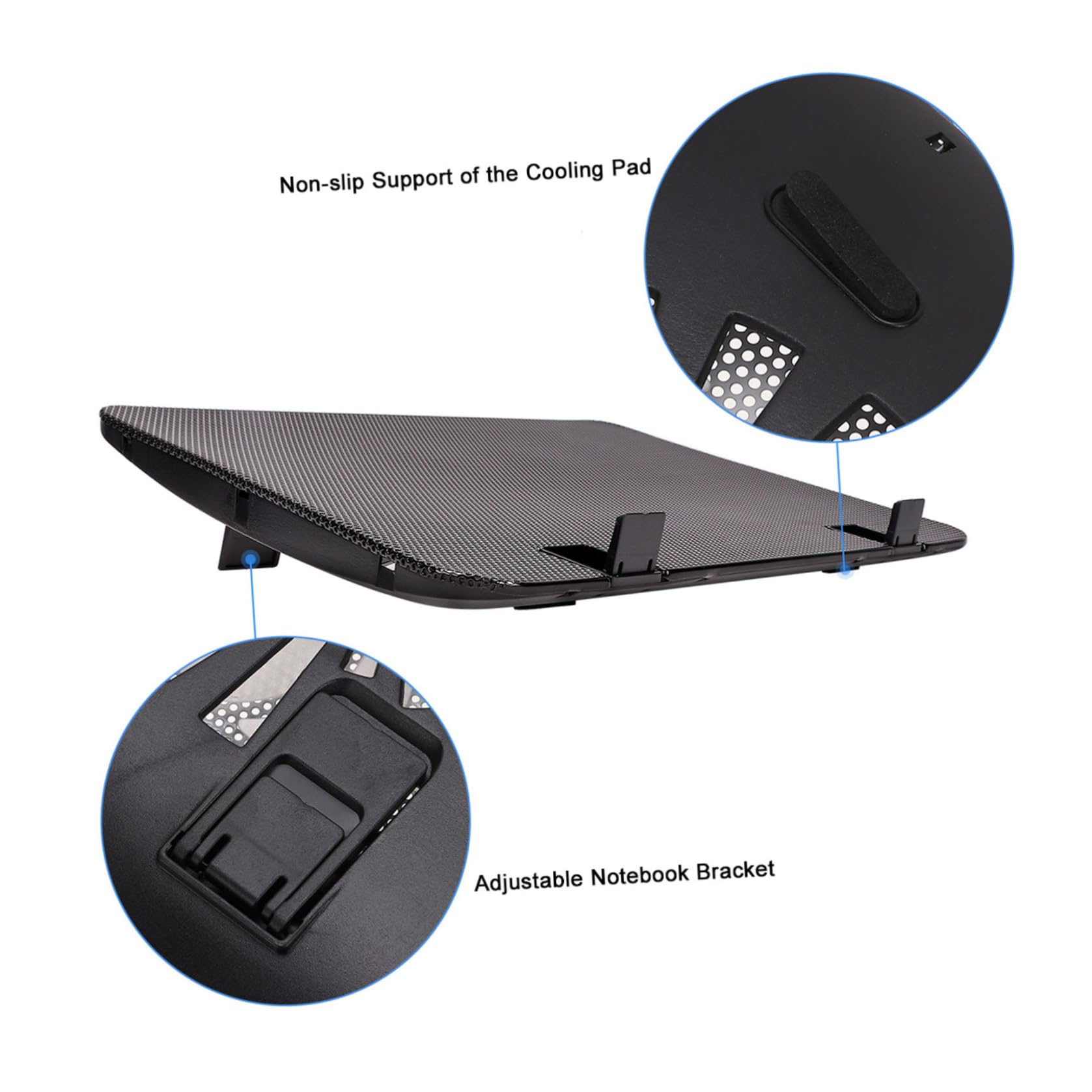 Supporto per Laptop 15, 6 Pollici in Abs Ferro, Notebook Cooling Support | Angolo Regolabile, Nero, per Dormitorio e Scrivania, Base Salvaspazio