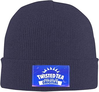 Funny Tea Knitted Beanie Hats Warm Beanies Hip Hop Hat Casual Winter Hats Skull Knit Hat Cap for Men Women Black