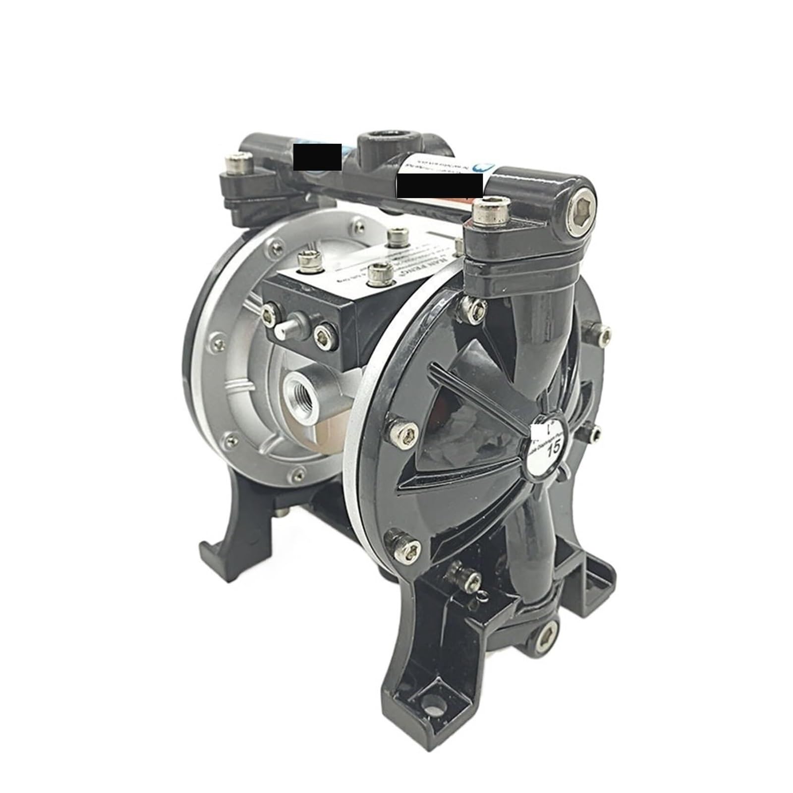 Amrttwy Black Diaphragm Pump, Diaphragm Pumps Booster For Paint Spraying, Pneumatic Acid And Alkali Resistant, Single(A-15 (3-Point Caliber))