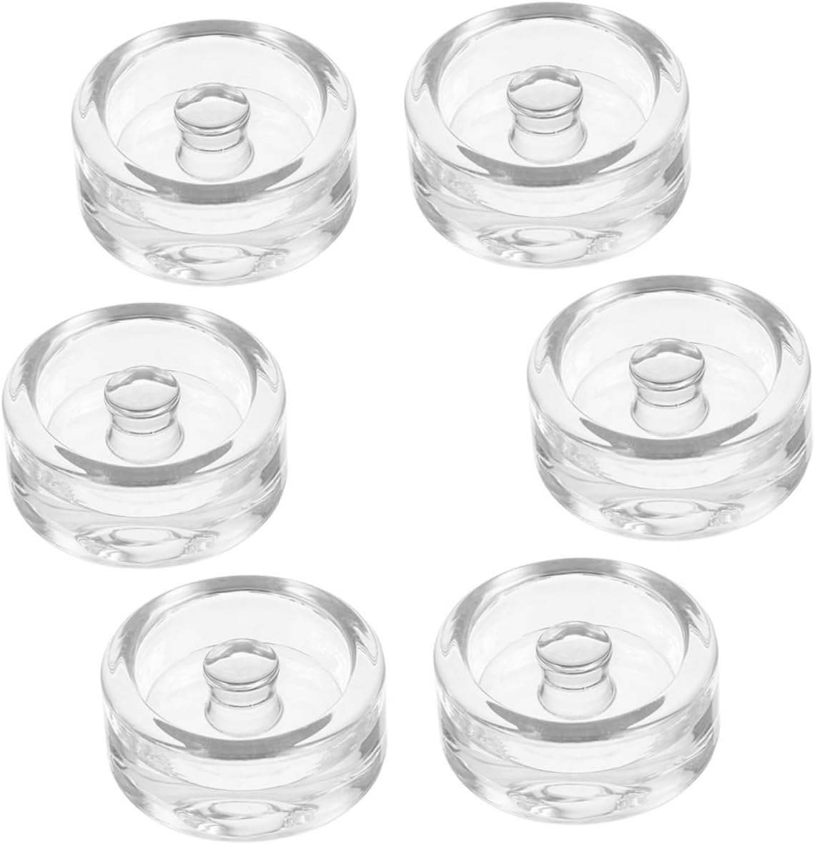 6pcs Mason Fermenting Clear Fermenting Weight Pickle Jar Weights Mason Transparent Heavy Fermenting Lids Glass