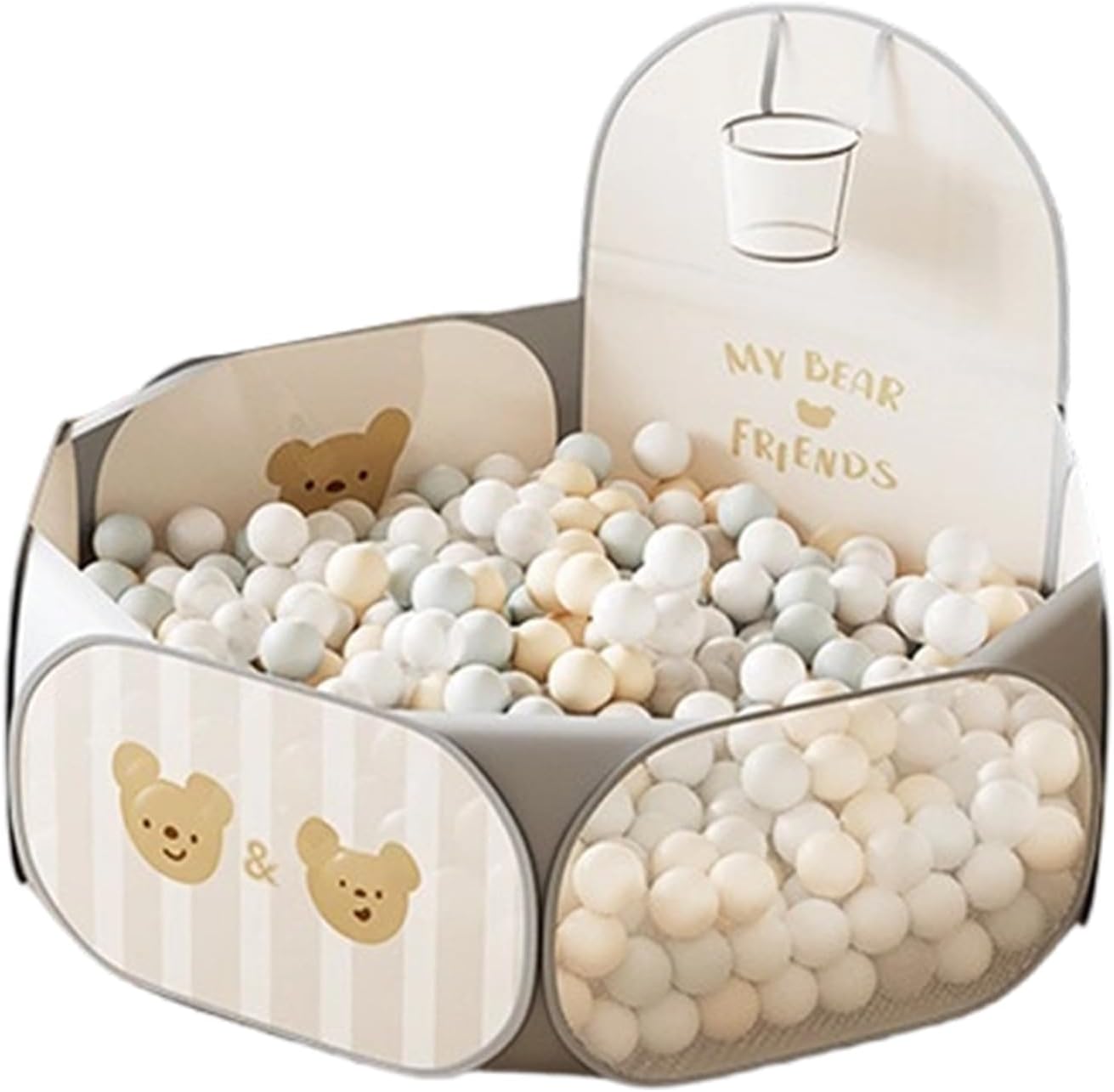 Indoor Ball Pit | Foldable Playpen Portable Play Tent | Ball Pool with Basket | for Boys Girls Indoor Outdoor Living Room Bedroom Playroom Nursery Kindergarten