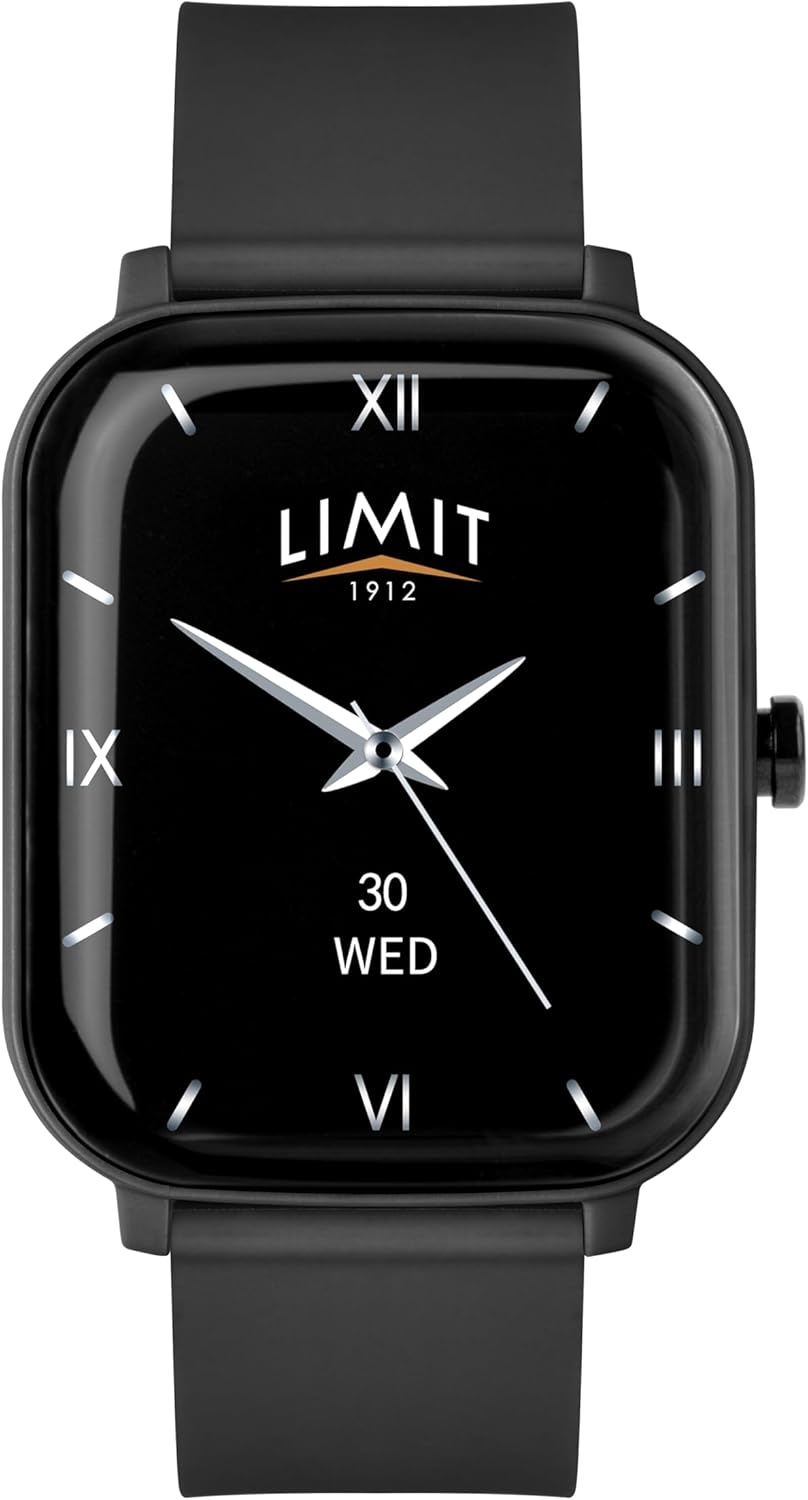 Limit 37mm Black Unisex Smart Watch Fitness Tracker with Bluetooth Calling Heart Rate Sp02 Android a… Limit 37mm Black Unisex Smart Watch Fitness Tracker with Bluetooth Calling Heart Rate Sp02 Android a…