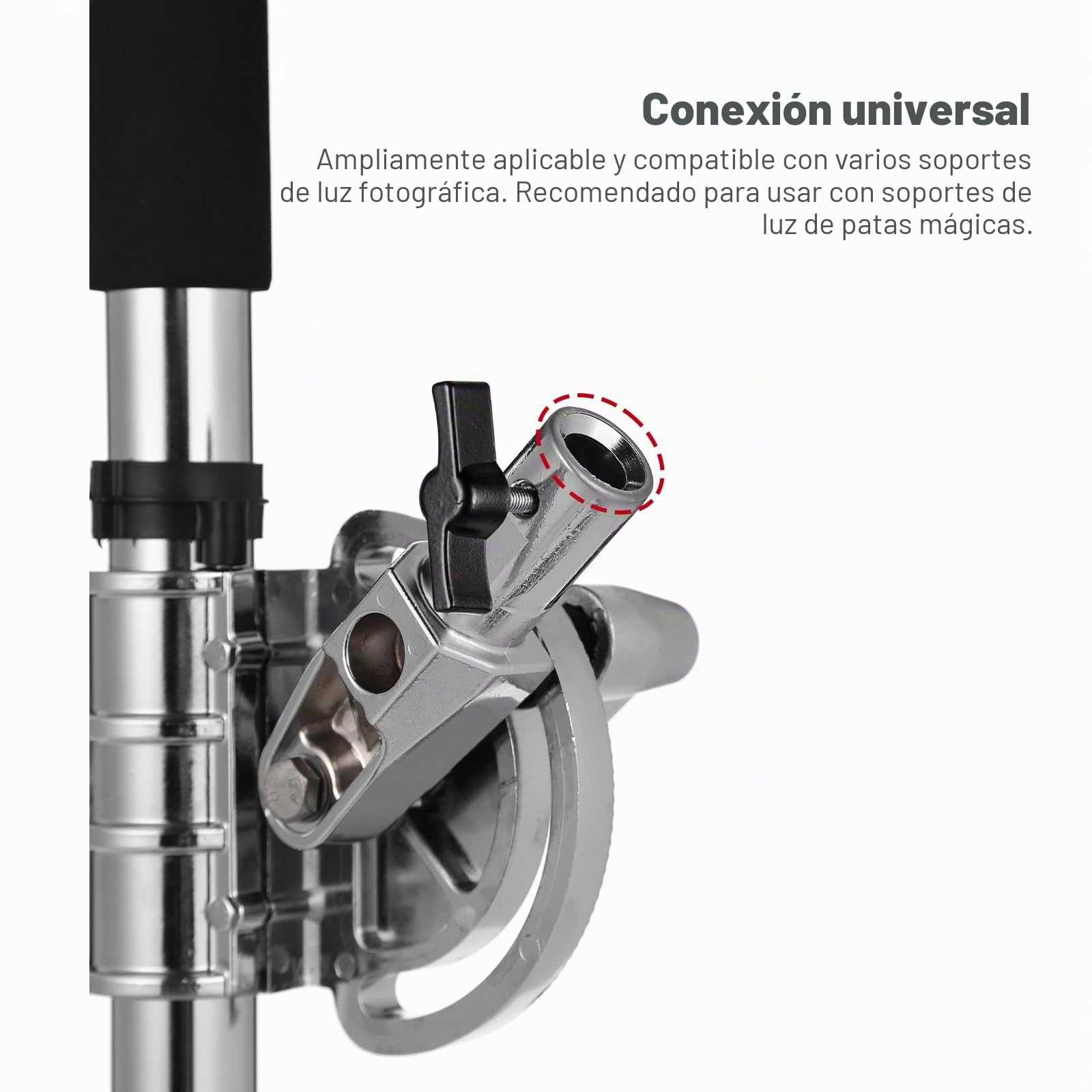 AMBITFUL MF-01 - Brazo cruzado de acero inoxidable pesado de 232 cm para estudio fotográfico, brazo de brazo de brazo de 94 cm a 232 cm, brazo cruzado para soporte en C | Soporte de luz ajustable de 37 a 91 pulgadas, ideal para soporte en C, soportes de l