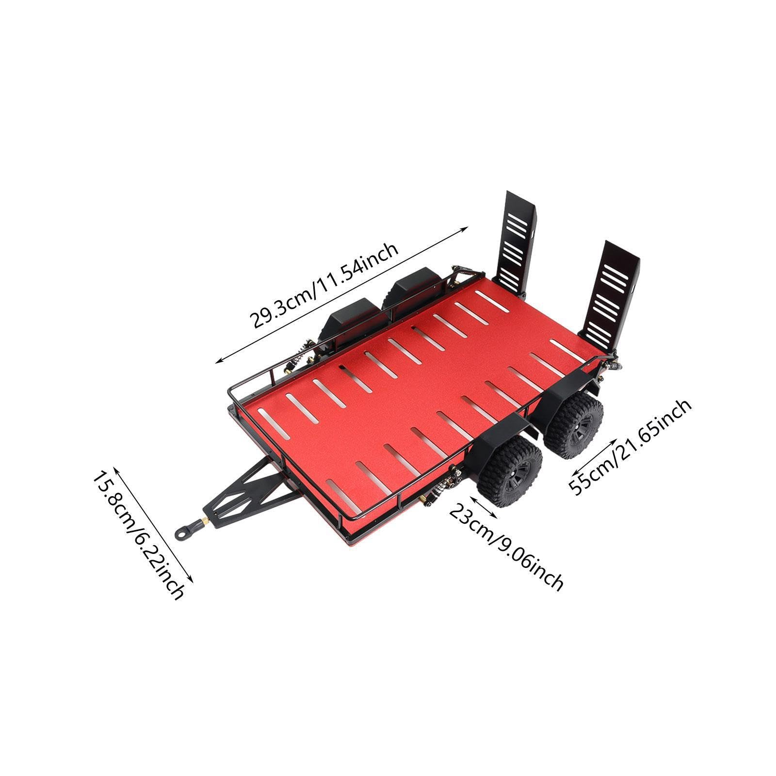 Rimorchio per auto RC con set di pneumatici, parti di ricambio | modelli di auto cingolate RC fai da te, utilizzabili a lungo termine