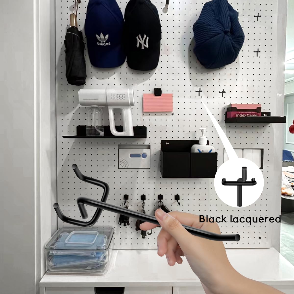 SANKESONG 20 PCS 10cm Metal Pegboard Hooks Heavy Duty - Image 3