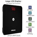 Lifetrons Thin Plus BMI Digital Body Weight Scale | Smart Bathroom Scale with Bright LED | Free Lifetrons Health App,Measuring Tape, Batteries - Black [No Body Fat Function] gallery image