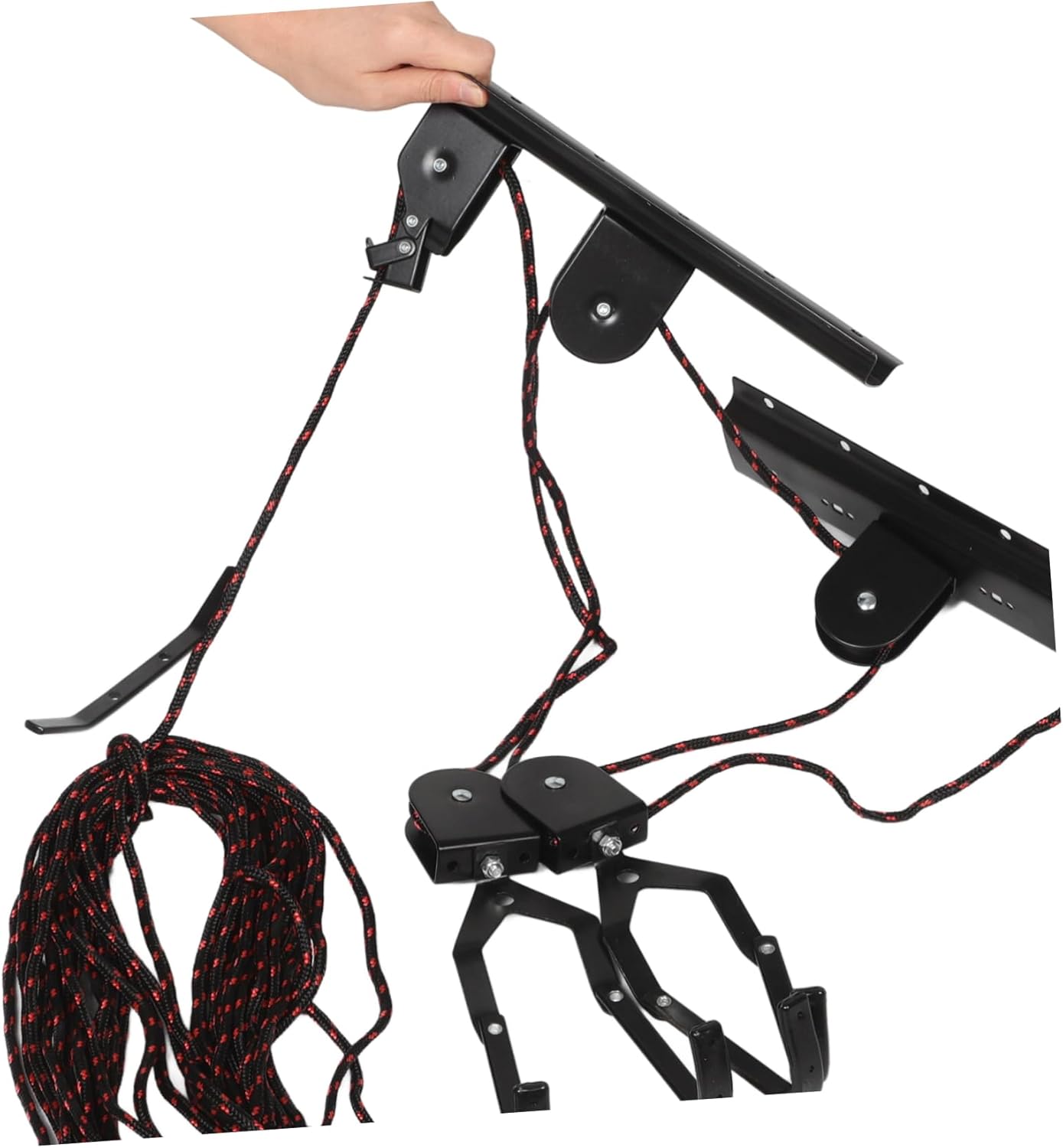 Alipis 1set Ceiling Bike Hanger Heavy-Duty Hoist System for Garage Storage Bike Hooks for Indoor Use for Mountain and Road