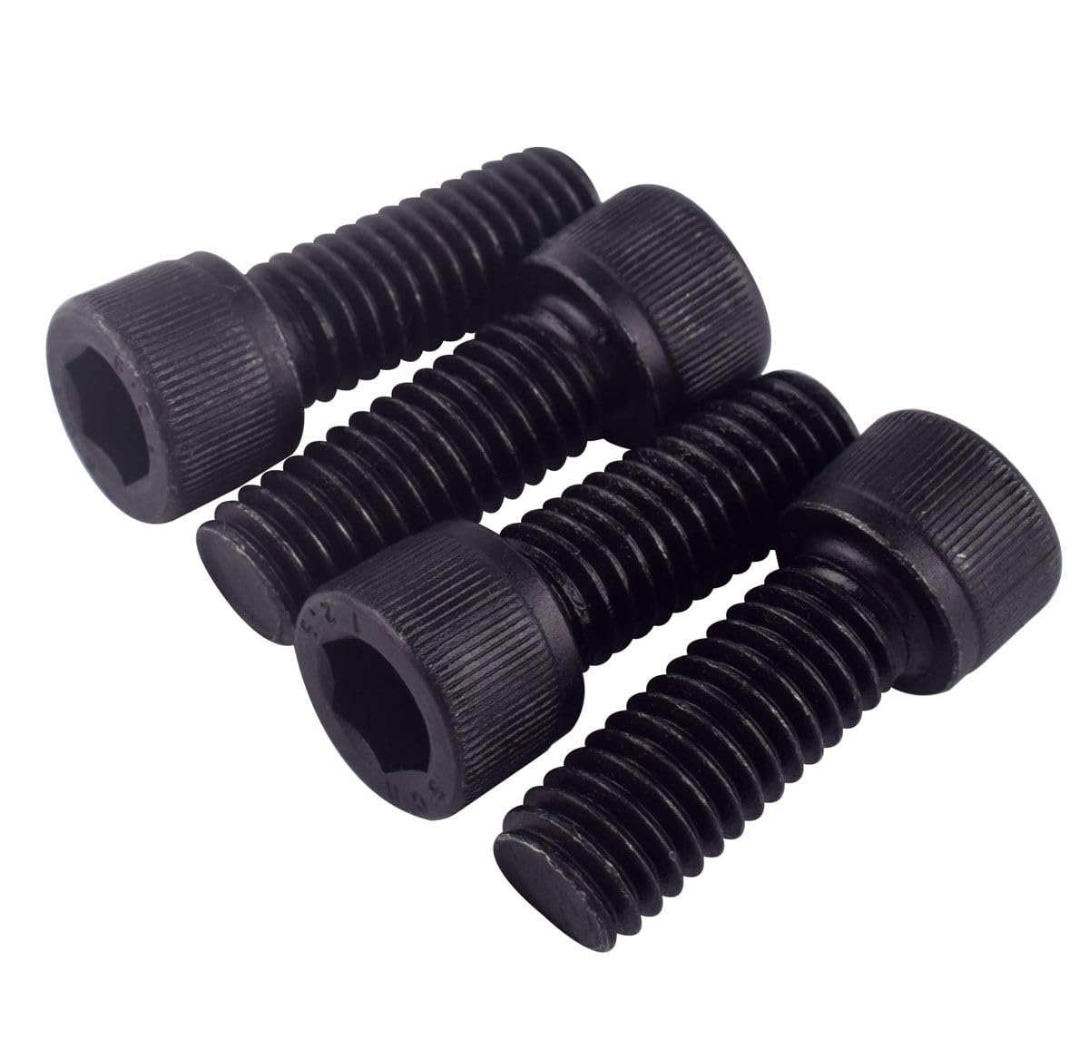 KOSJETHAS 10Pcs 3/8-16 x 2 Socket Head Cap Screws Bolts, 12.9 Grade Alloy Steel Black Oxide Finish, Allen Hex Drive, UNC Coarse Full Thread