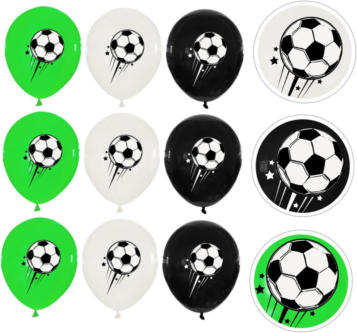 HANABASS 30PCS 12 Football Theme Balloons Football Printed Latex Balloons for Birthday Parties Decor for Celebrations and Gatherings