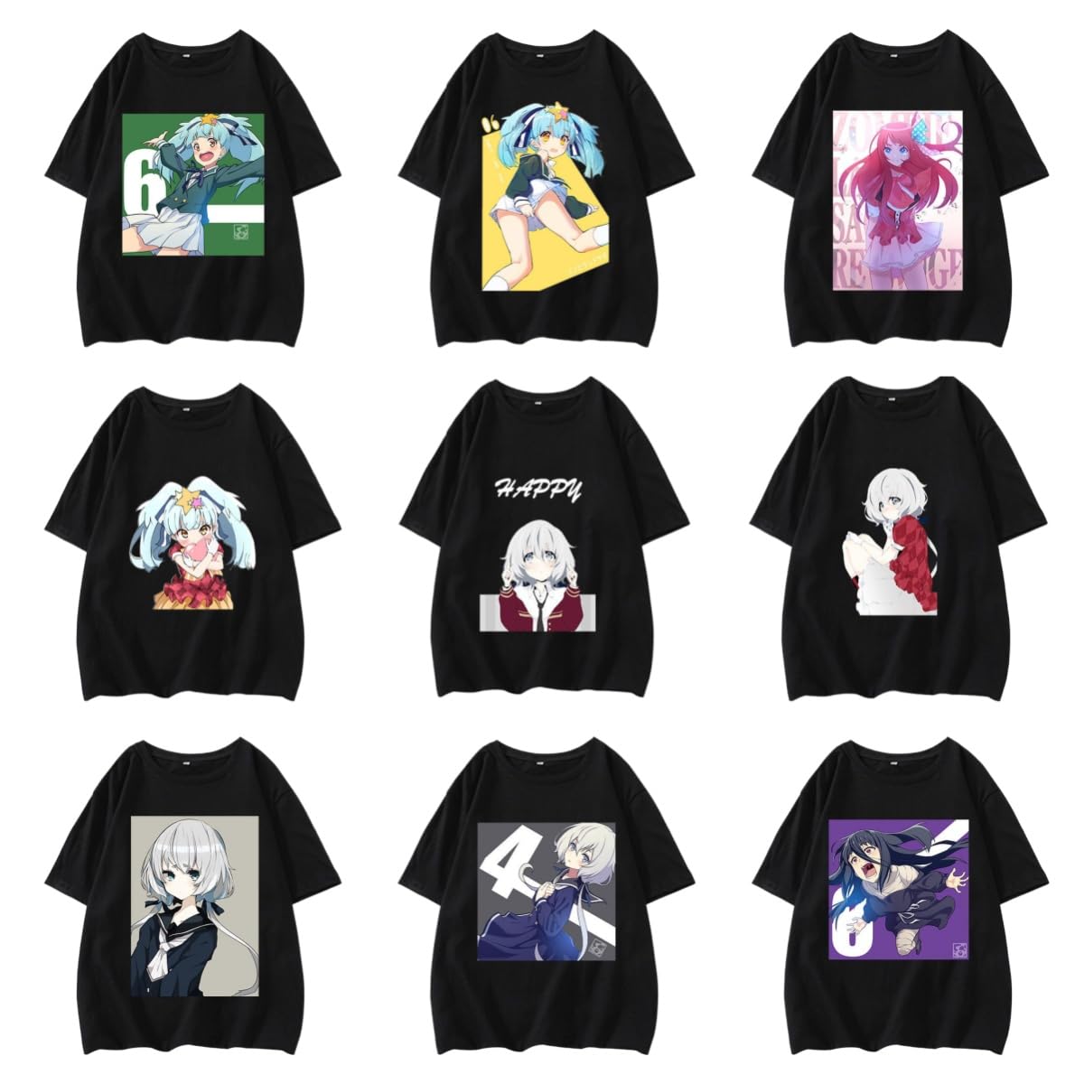 Amazon.co.jp: ゾンビランドサガ グッズ Tシャツ 半袖 水野愛 紺野純子