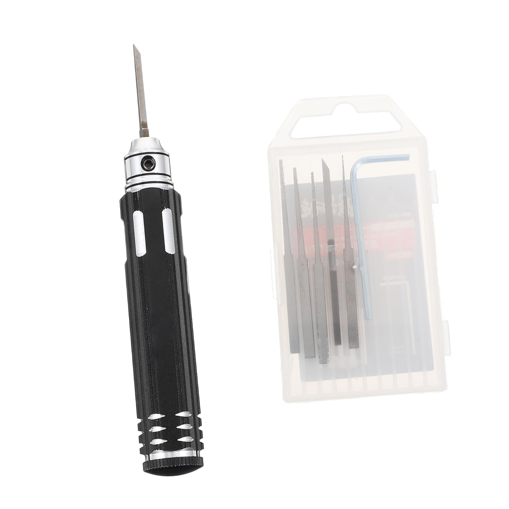 Angoily Modellbau Messer Satz aus Wolframstahl Präzises Schnitzwerkzeug für Selbstgemacht Holzschnitzerei Inklusive Schwarzer Klingen für Scrapbook Künstler und Designer