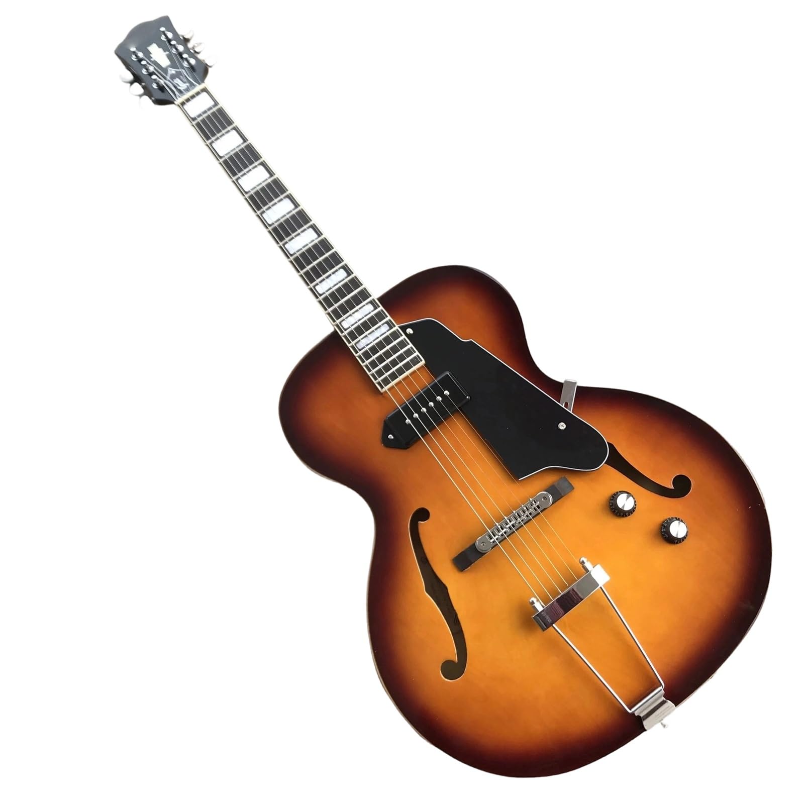 Standard Gitara Elektryczna P90 Pickup Archtop Semi Hollow Gitara Elektryczna Maple 6 Strunowa Profesjonalna Wydajność