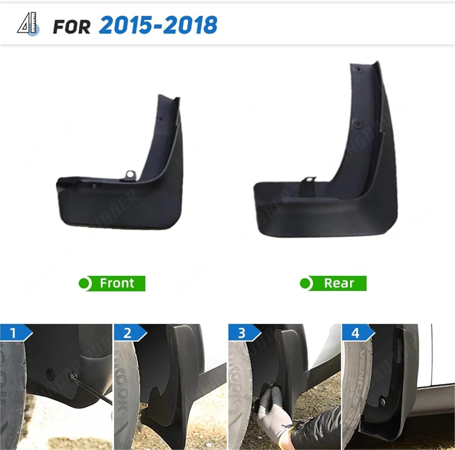 Car Fender Flares Mud Splash Guards Mud Flaps Mudguards Mudflaps Compatible with 2015 2016 17 2018 2019 2020 2021 Compatible with BMW X5 M G05 Without Pedal(2015-2018)