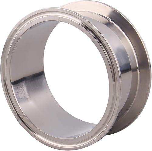 Miniatura 2 de DERNORD Tubo de carrete sanitario con extremos de abrazadera, tubo redondo sin costuras de acero inoxidable 304 con brida de virola de triple