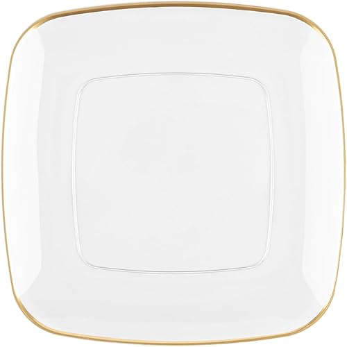 Miniatura 40 de PLASTICPRO El juego de platos cuadrados de 32 piezas incluye platos de ensalada de 16 x 7 pulgadas y platos llanos de 16 x 10 pulgadas, platos