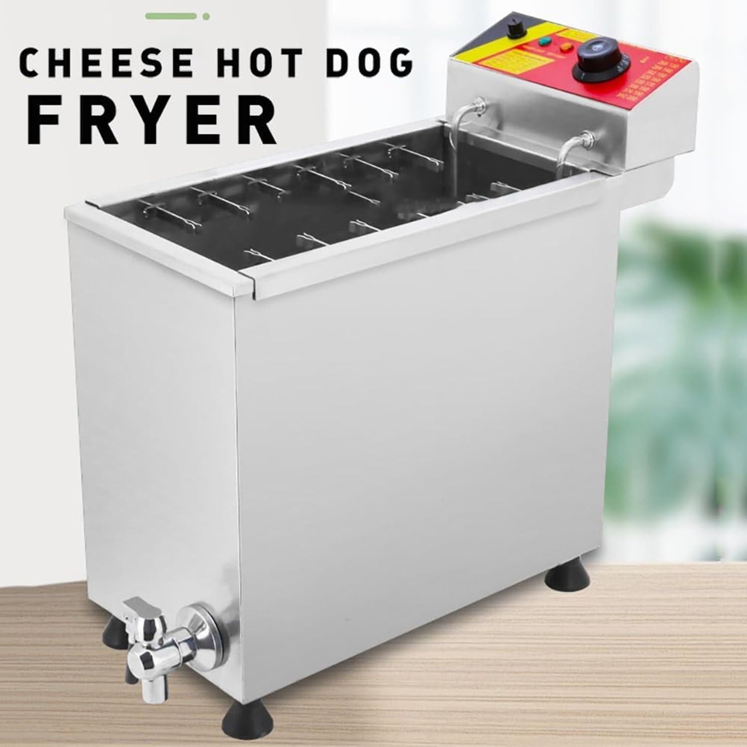 Corn Dog Fryer Commercial,Cheese Hot Dog Sticks Maker,Electric Deep Fryer For Corn Dog,25L Hot Dogs Sticks Frying Machine,Snack Machine Maker,