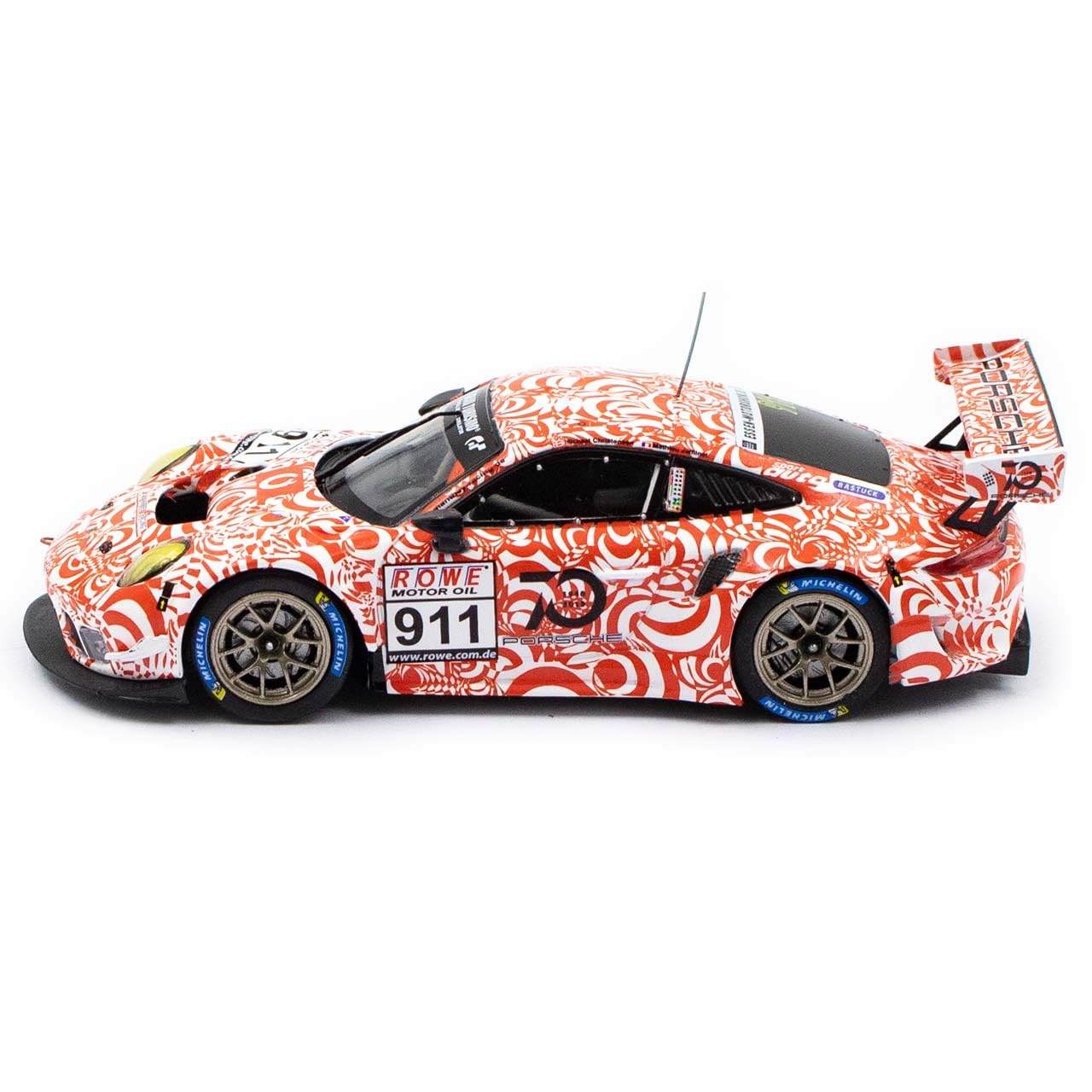 IXO Models Compatibile con Manthey Racing Porsche 911 GT3 R – 2018 VLN Nürburgring #911 effetto mimetico rosso 1:43