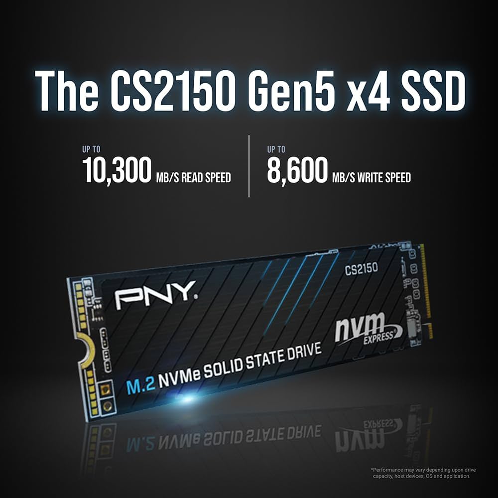PCパーツ PNY SSD 2TB PNY 2TB M.2 NVMe Gen4 x4 Internal SSD Upgrade Kit with