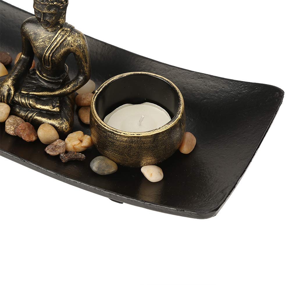 HT217 Tischplatte Buddha Zen Garden, Bronze Vintage Räuchergefäß Räuchergefäß Tischplatte, Räucherstäbchenhalter für Wohnkultur Meditation Entspannen