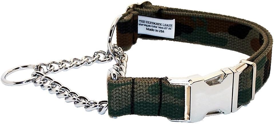 The Ultimate Leash Martingale Training Collar for Dogs Military Camouflage | Adjustable, Premium, Heavy Duty, Durable, Strong | No Pull…