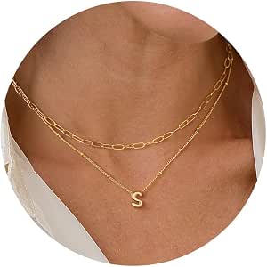 Turandoss Bracciale Donna Oro Con Iniziale A-Z E Nodo D'Amore - Placcato 14K, Regolabile 15+5 Cm, Regalo Per Fidanzata O Mamma