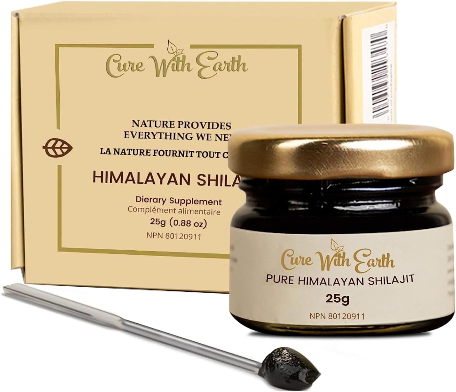 CWE Pure Organic Himalayan Shilajit Resin 25g | Tested for Safety | Natural Source of Fulvic Acid & Trace Minerals