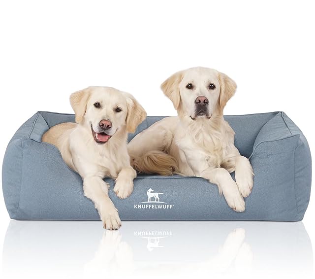 Knuffelwuff 14058-026 - Cama para Perros (ortopédica, Impermeable, XXXL, 155 x 105 cm), Color Azul Claro