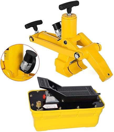 Miniatura 5 de Disyuntor de cuentas hidráulico de 10000PSI con bomba de pie hidráulica y manguera de aire, rompedor de cuentas de neumáticos de alta resistencia,