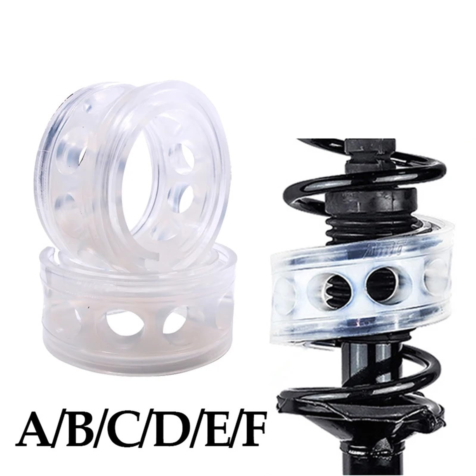 amortyzator Air Suspension,Amortyzatory samochodow 2 szt. Amortyzator samochodowy sprężyna zderzaka moc automatyczne zderzaki A/B/C/D/E/F typ sprężyny zderzaki poduszka uretan(A)