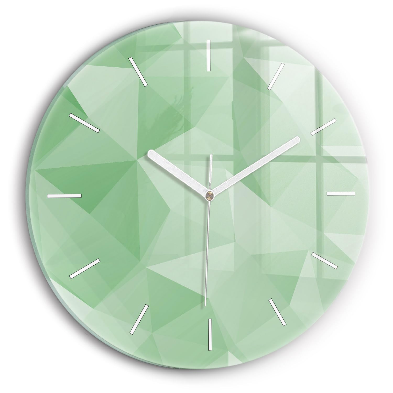 Horloge en verre silencieuse 30 cm Wallfluent pour une décoration murale moderne et colorée