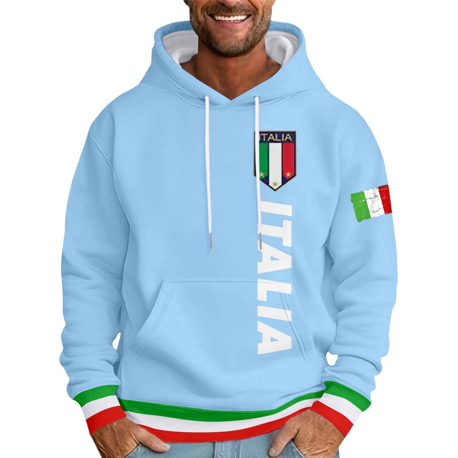 Felpa con cappuccio unisex grande ricamata Ucraina Stemma