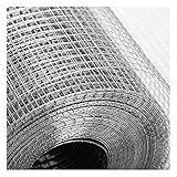 Malla De Alambre De Pollo, Rollo Malla Metalica Malla De Alambre Soldada Rejilla Protectora para Camas Elevadas Galvanizado Y Soldado por Puntos Valla De Pajarera De Conejos 1,2 M De Ancho