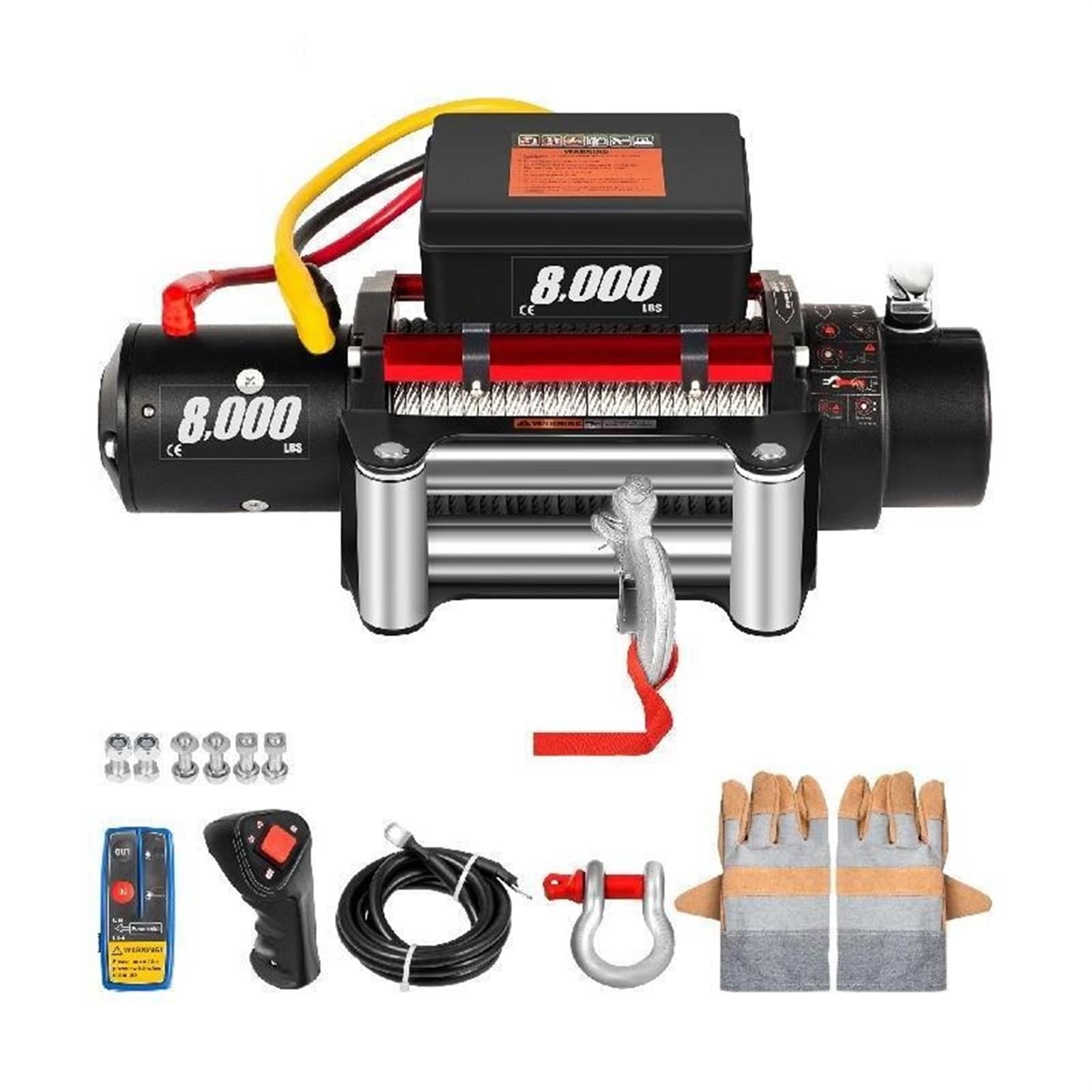 Verricello Da 600 Libbre Con Cavo In Acciaio E Carrucola | Per Auto, Barca, Camper E Fuoristrada - Foto 13