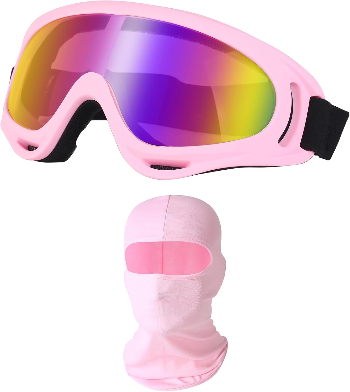 LJDJ Cycling Goggles with Balaclava, UV Protection for Motocross Hiking