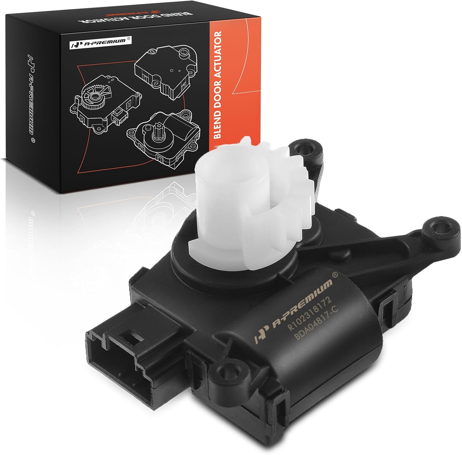 A-Premium HVAC Heater Blend Door Actuator Compatible with Volkswagen Passat 2012-2018, Beetle 2012-2018, Main, Recirculation Actuator, Replace# 561907511C