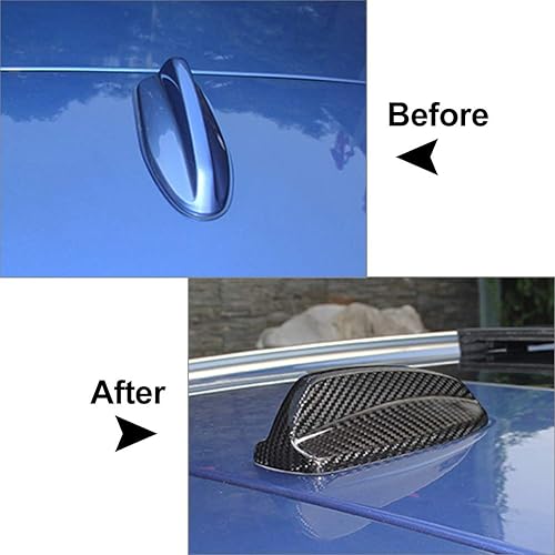 Miniatura 2 de LIRU 1 unids rojo coche tiburón aleta cubierta de la antena de fibra de carbono tiburón aleta cubierta para Volvo XC60 XC90 S90 V90 V60 XC40