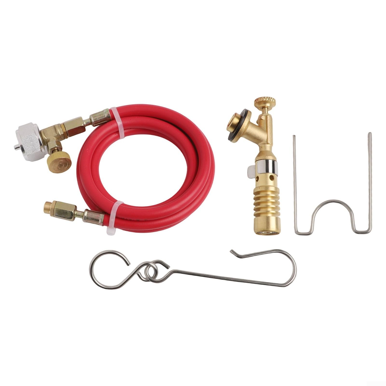 MAPP MAP-Pro - Antorcha de propano para soldadura de tuberías de gas con manguera a prueba de explosiones de 5.5 pies, construcción de latón, ajuste de llama continuo, temperatura máxima de