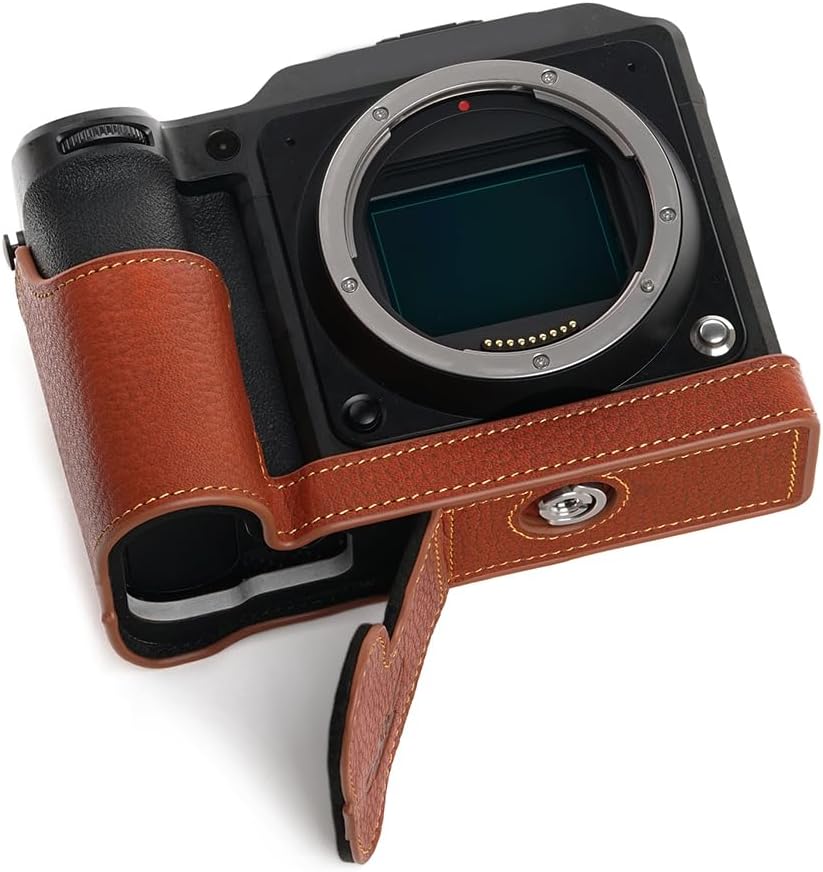 Handmade Genuine Real Leather Half Camera Case Bag Cover for Hasselblad X2D 100C Rufous Color