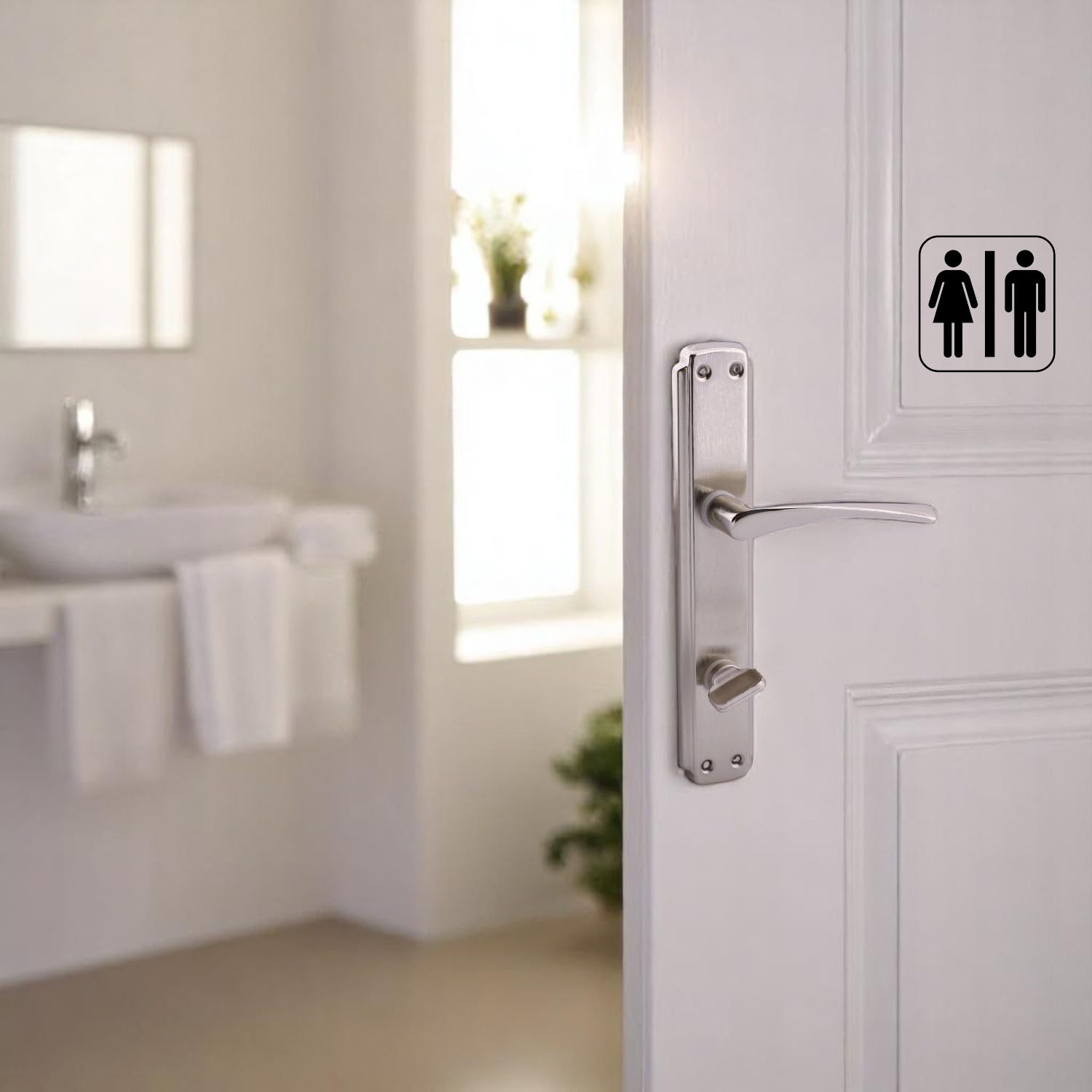 Oda Kapı Kolu (5 Takım) + Wc Banyo Kapı Kolu (2 Takım) Sağa Sola Uygun Tuvalet Kapı Kolu Seti