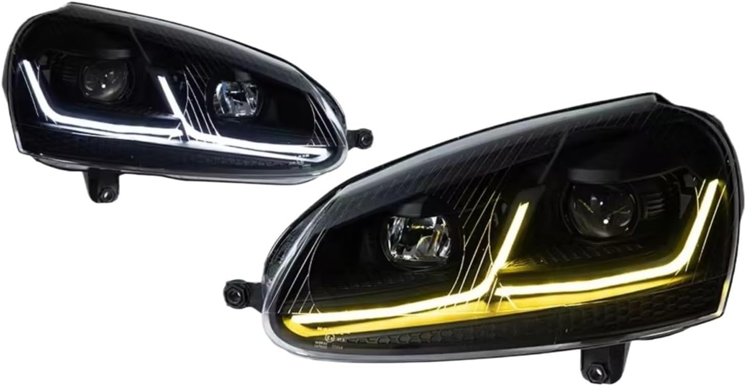 Headlight Assembly Electric Compatible With VW For Sagitar For Golf 5 2006 2007 2008 2009 2010 2011 Headlights DRL Turn Signal High Beam Angel Eye Projector Lens