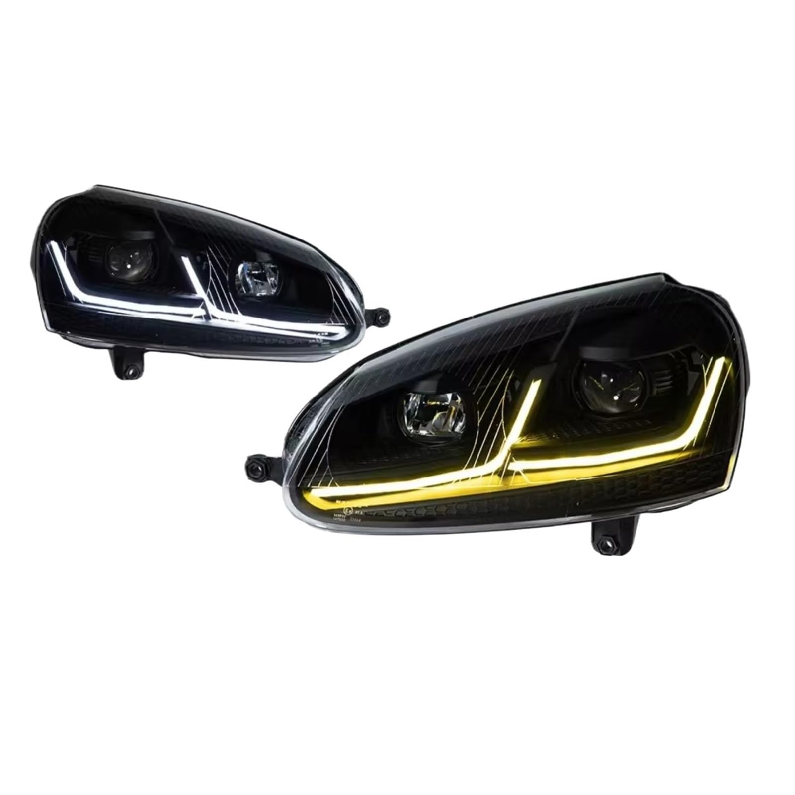Headlight Assembly Electric Compatible With VW For Sagitar For Golf 5 2006 2007 2008 2009 2010 2011 Headlights DRL Turn Signal High Beam Angel Eye Projector Lens