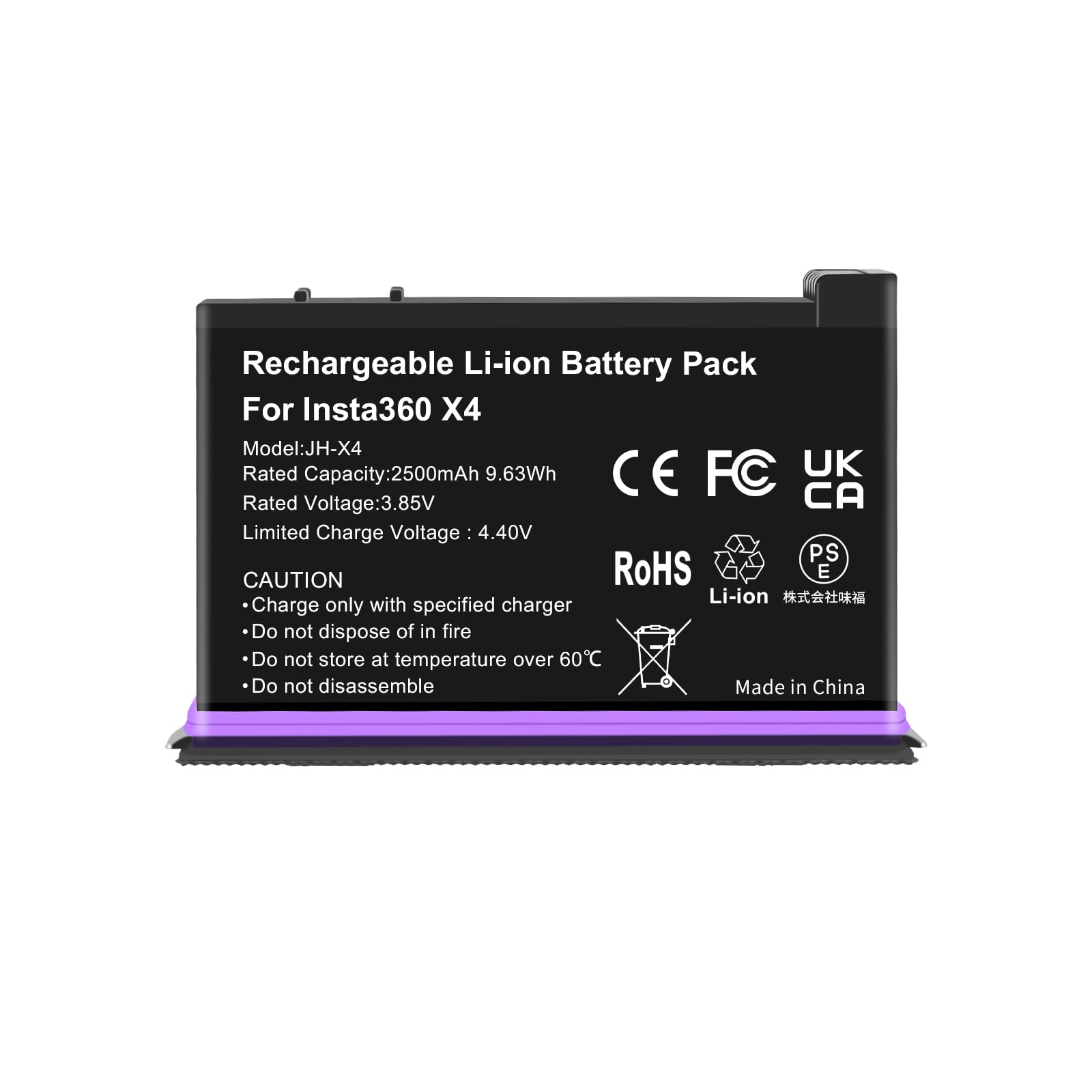 Akumulator zastępczy do Insta360 X4 akumulator 2500 mAh dodatkowa bateria (2)