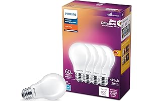 Philips 40 Watt LED Flicker-Free Dimmable LED Light Bulbs For Eye Comfort (4-Pack)