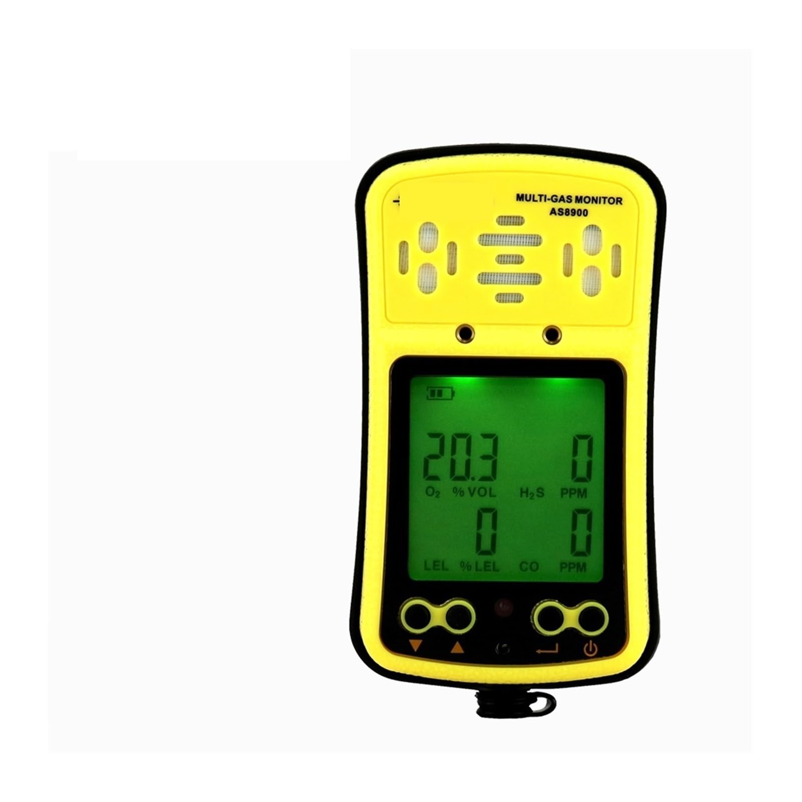 Detector de gas, Monitor de Gas Multi Detector de gas de mano Oxígeno O2 Hidrotión H2S Monóxido de carbono CO Gas combustible 4 en 1 Analizador de gas para el hogar y la autocaravana(AS8900 and AS8930